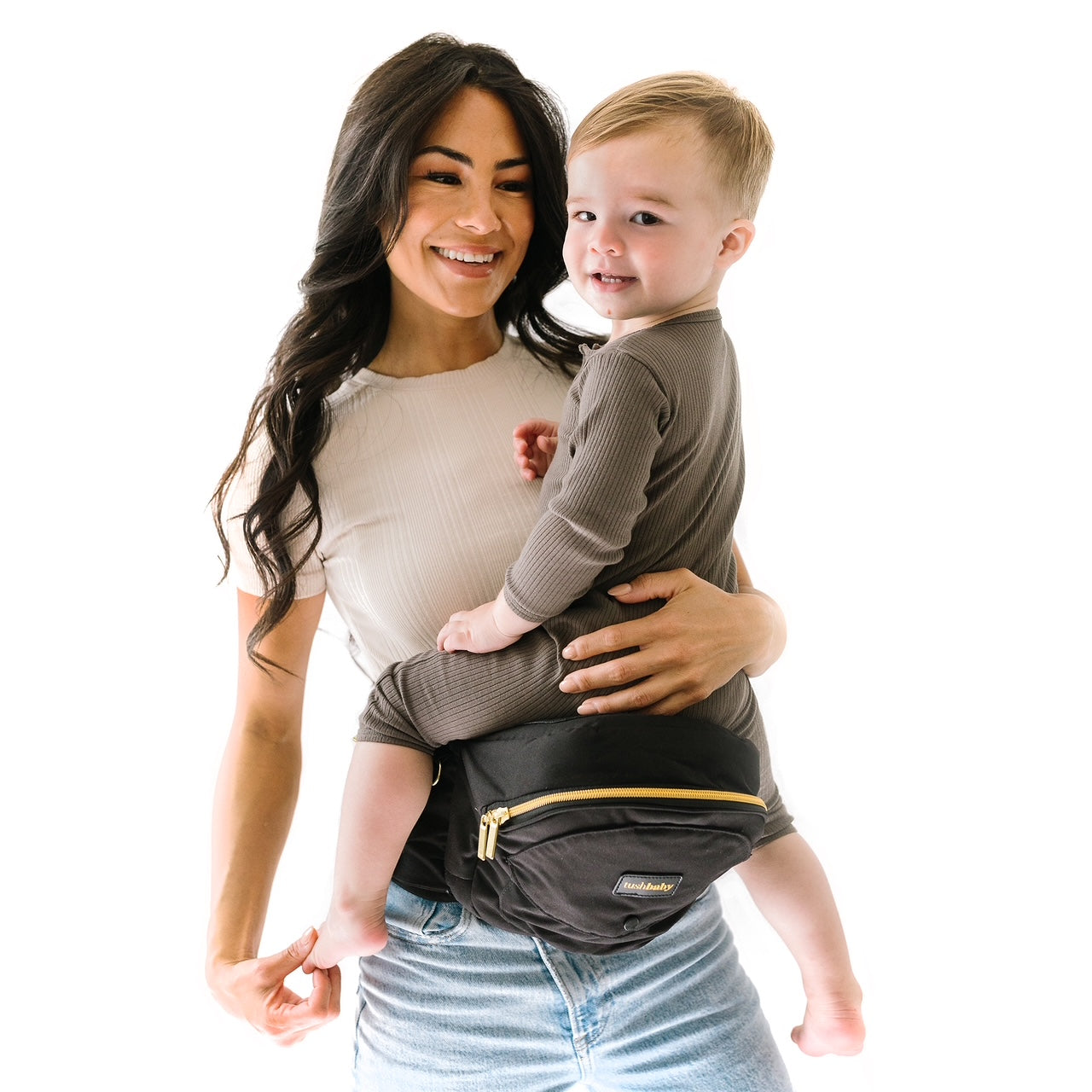 Tushbaby Hip Carrier Black & Gold