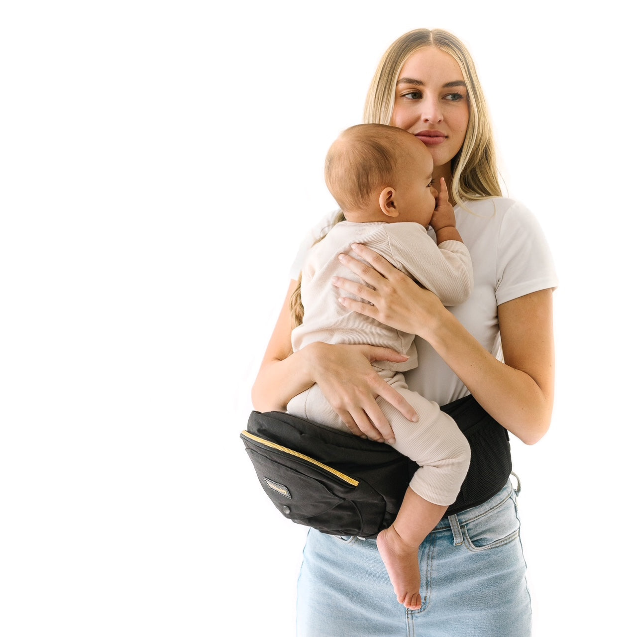 Tushbaby Hip Carrier Black & Gold